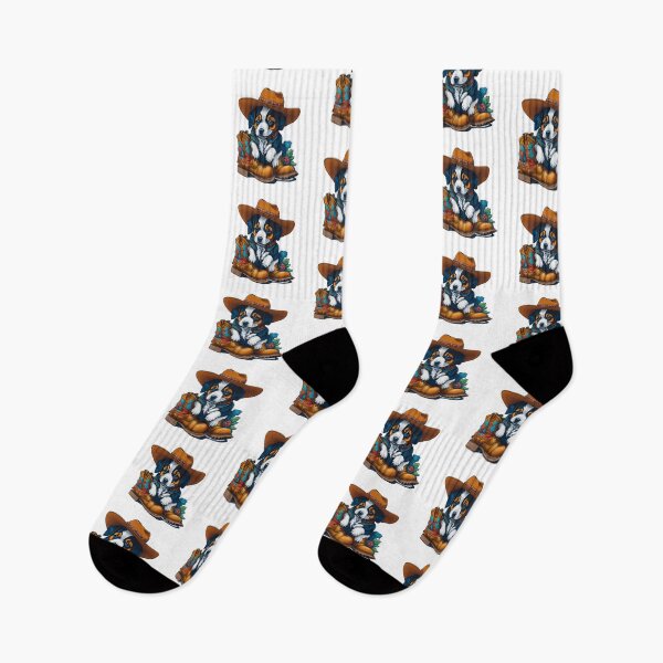 Item preview, Rottweiler puppy with cowboy boots wearing cowboy hat designed and sold by GFamilyC.