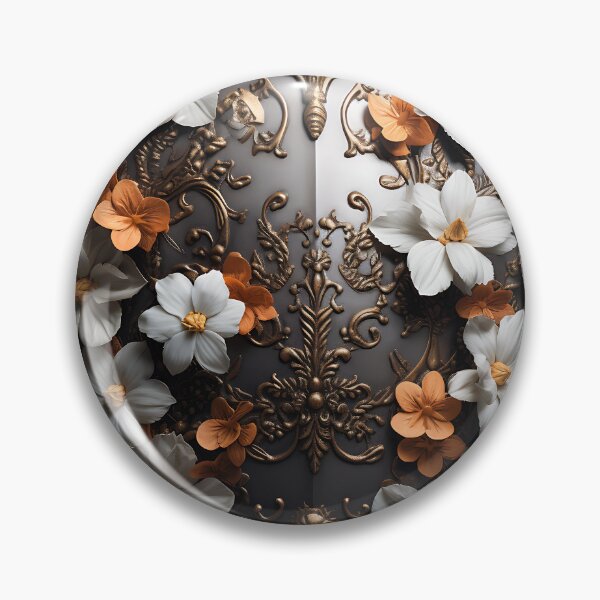 Item preview, Medieval Silver Armor with Orange Flowers designed and sold by samuelpinzon.