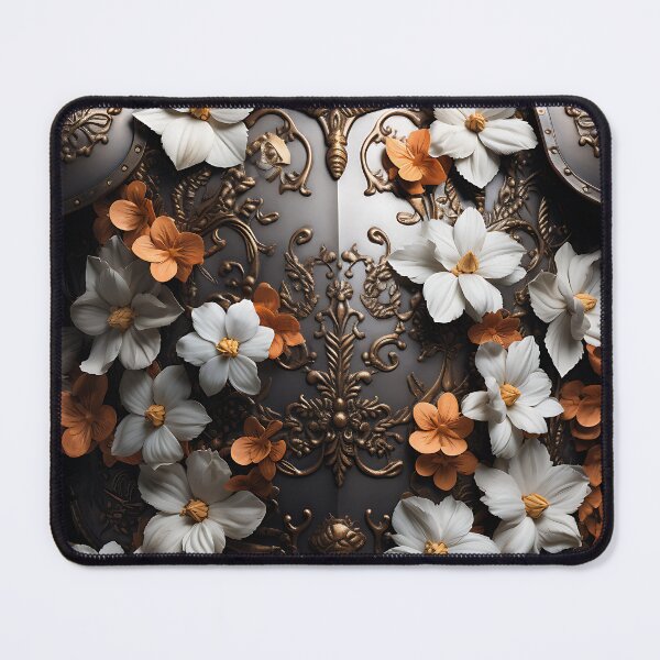 Item preview, Medieval Silver Armor with Orange Flowers designed and sold by samuelpinzon.