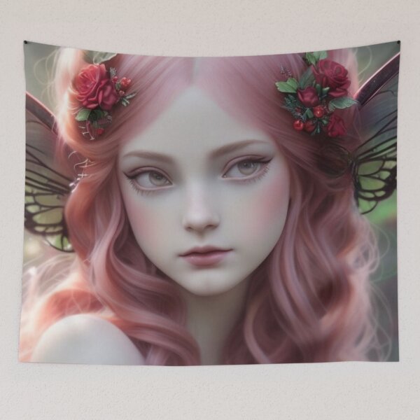 Item preview, Wary Tales Pink Butterfly Fairy designed and sold by WaryTales.