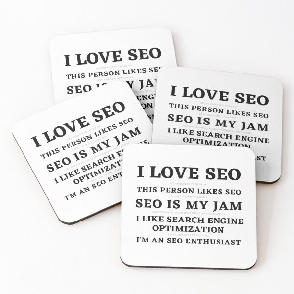 Item preview, I Love SEO - Humorous Repetitive SEO Design designed and sold by Motive Union.