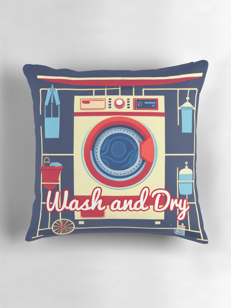 Thumbnail 3 of 4, Pillow, Wash and dry  designed and sold by Roxburylane.