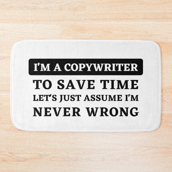 Item preview, Confident Copywriter: "Never Wrong" Statement Design designed and sold by Motive Union.