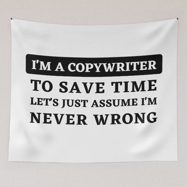 Item preview, Confident Copywriter: "Never Wrong" Statement Design designed and sold by Motive Union.