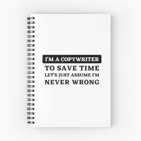 Item preview, Confident Copywriter: "Never Wrong" Statement Design designed and sold by Motive Union.