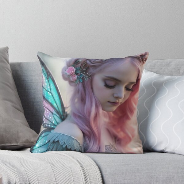 Item preview, Wary Tales Teal Pink Butterfly Fairy designed and sold by WaryTales.