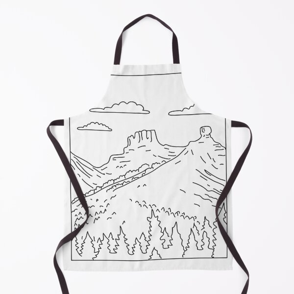 Item preview, Chimney Rock National Monument in San Juan National Forest Colorado Mono Line Art designed and sold by patrimonio.