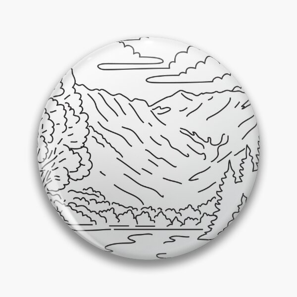 Item preview, Chubu-Sangaku National Park in the Chubu Region of Japan Mono Line Art designed and sold by patrimonio.