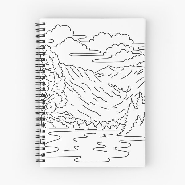 Item preview, Chubu-Sangaku National Park in the Chubu Region of Japan Mono Line Art designed and sold by patrimonio.