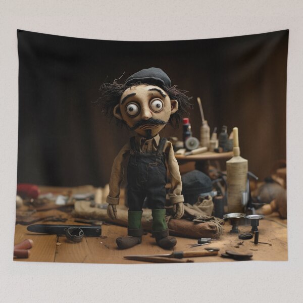 Item preview, Carpenter w His Tools - Horror Puppet designed and sold by Peter LOPEZ.