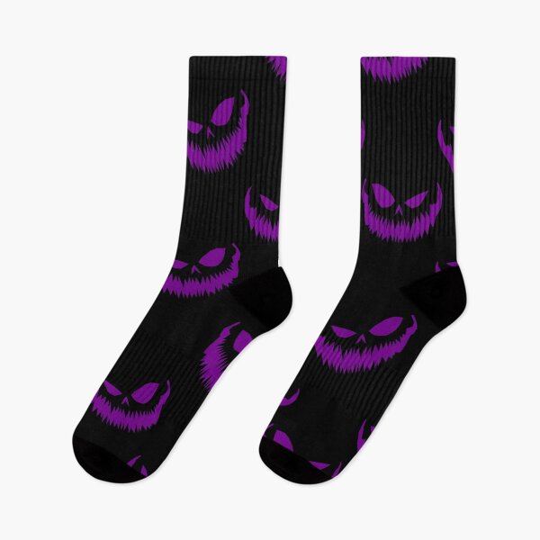 Item preview, scary halloween pumpkin faces purple  designed and sold by Gossip Rag.