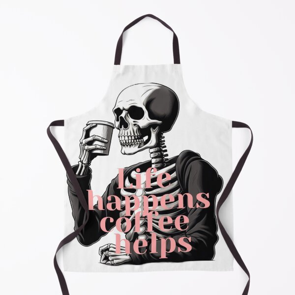Item preview, Skeleton Life Happens Coffee Helps designed and sold by EBREH.
