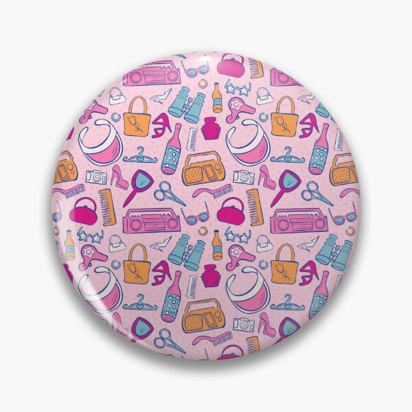 Item preview, Barbie Pink Accessories Pattern designed and sold by beestonestudio.