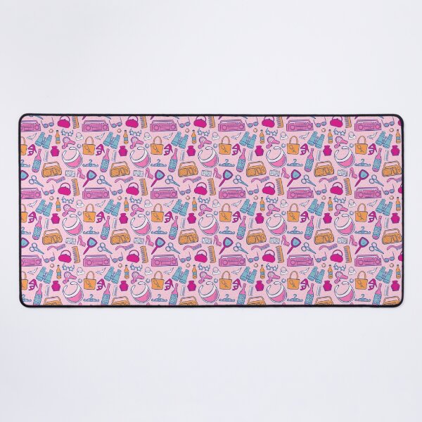 Item preview, Barbie Pink Accessories Pattern designed and sold by beestonestudio.