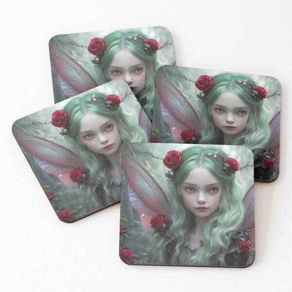 Item preview, Wary Tales Green Rose Fairy designed and sold by WaryTales.