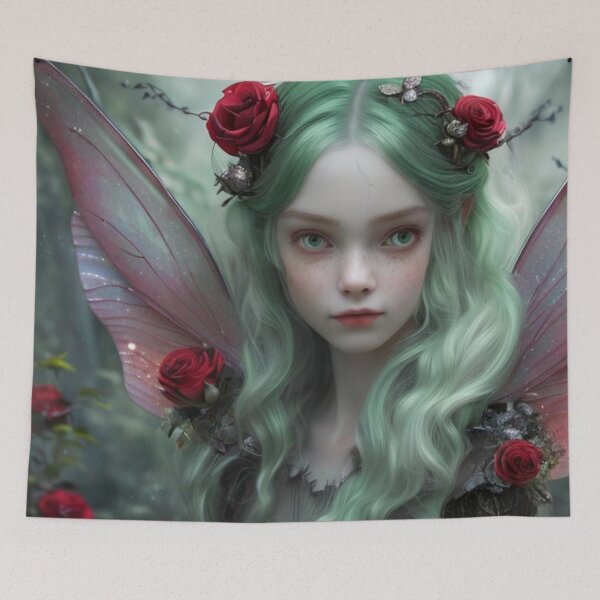 Item preview, Wary Tales Green Rose Fairy designed and sold by WaryTales.