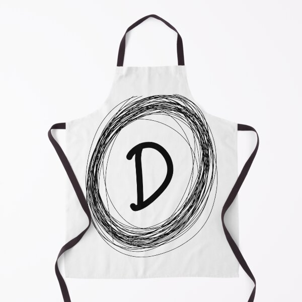 Item preview, D inital black framed monogram designed and sold by Words-Artist.