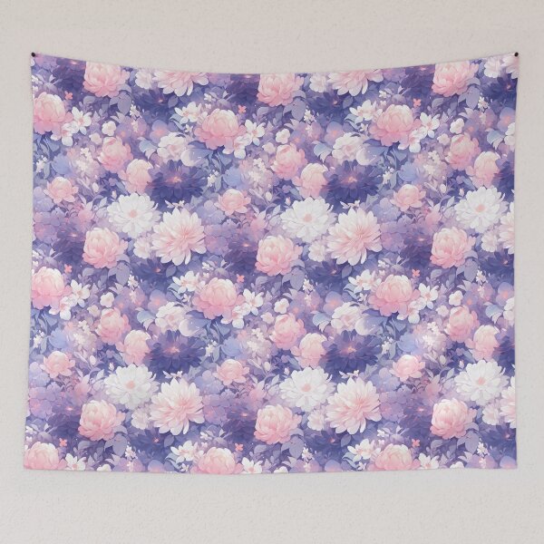 Item preview, Purple pink flower pattern designed and sold by HydraDreams.