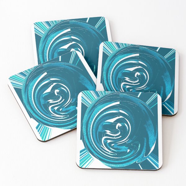 Item preview, Abstract Twirls and Swirls and Bursting Lights Aqua designed and sold by deniselynnimage.