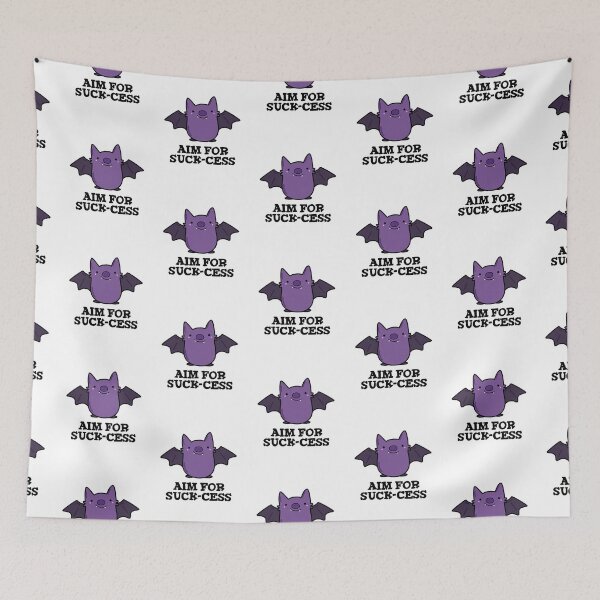 Item preview, Aim For Suck-cess Funny Positive Bat Puns  designed and sold by punnybone.