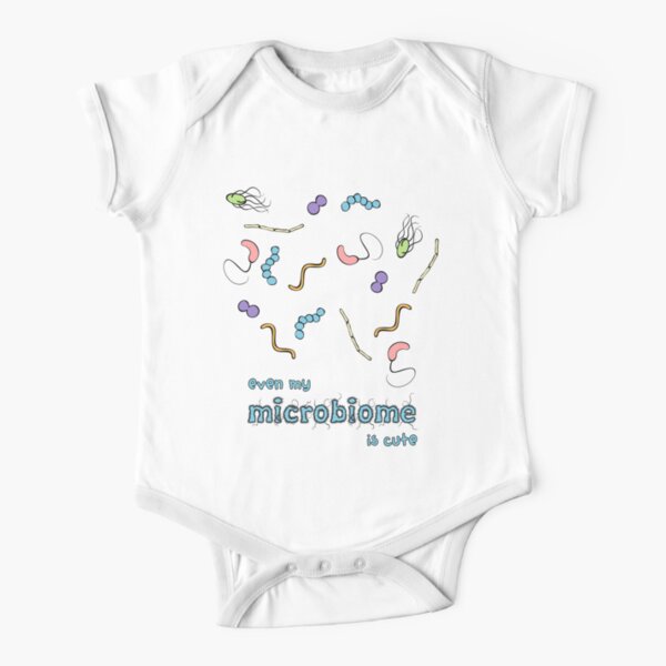 Cute Microbiome Short Sleeve Baby One-Piece