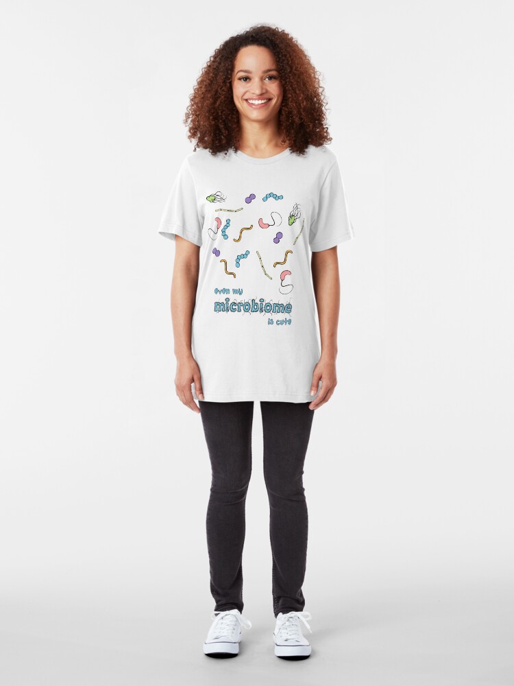 Alternate view of Cute Microbiome Slim Fit T-Shirt