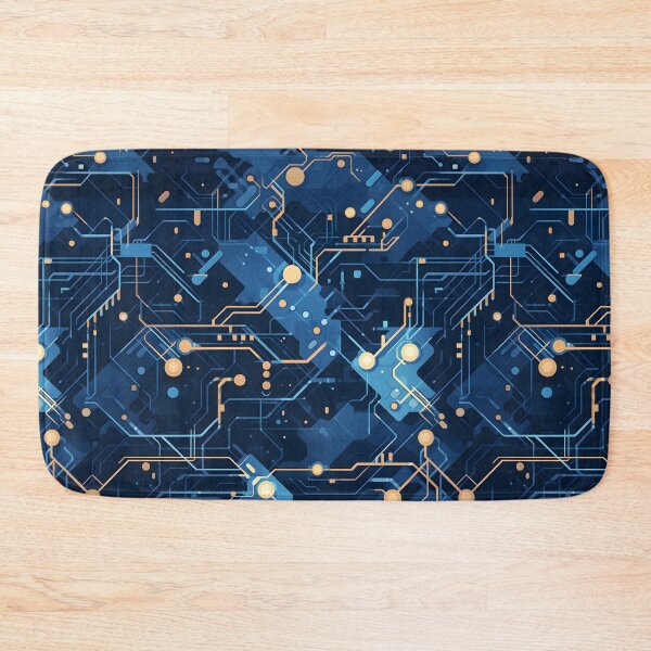 Item preview, Dark Blue circuitry pattern designed and sold by HydraDreams.