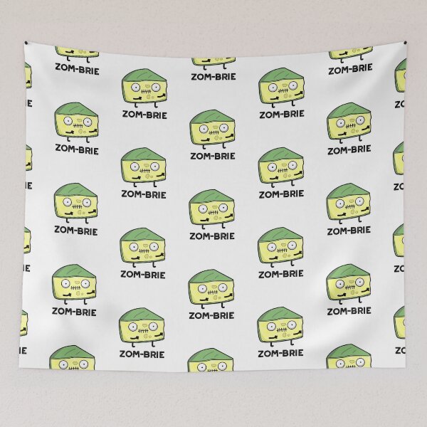 Item preview, Zom-brie Halloween Funny Zombie Brie Cheese Puns  designed and sold by punnybone.