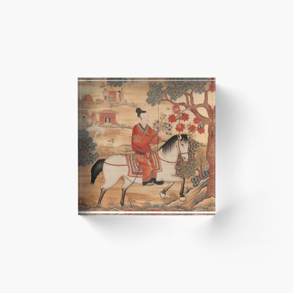 Item preview, A man riding a horse in the traditional Chinese clothes designed and sold by Lamarcy.