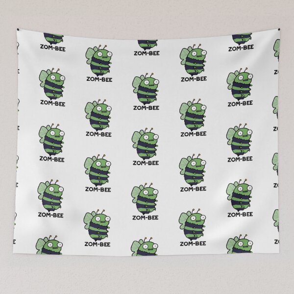 Item preview, Zom-bee Halloween Funny Zombie Bee Puns  designed and sold by punnybone.