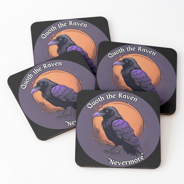 Item preview, Raven and Full Moon "Quoth the Raven 'Nevermore'" designed and sold by WitchyWare.