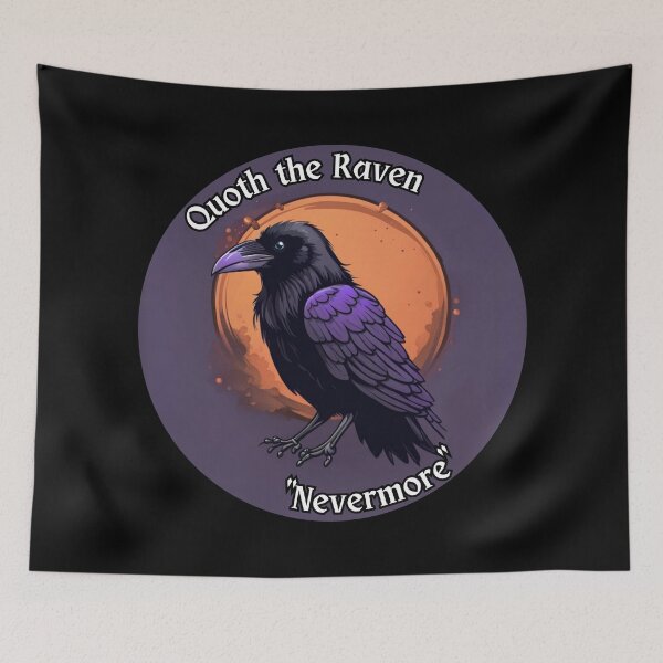 Item preview, Raven and Full Moon "Quoth the Raven 'Nevermore'" designed and sold by WitchyWare.
