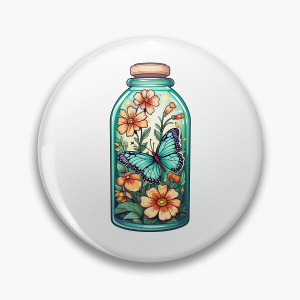 Item preview, Floral Butterfly In A Jar designed and sold by ttntt.