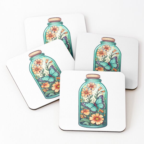 Item preview, Floral Butterfly In A Jar designed and sold by ttntt.