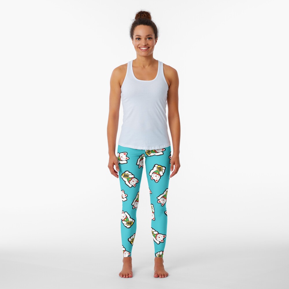 Lucky Cat Pattern Leggings