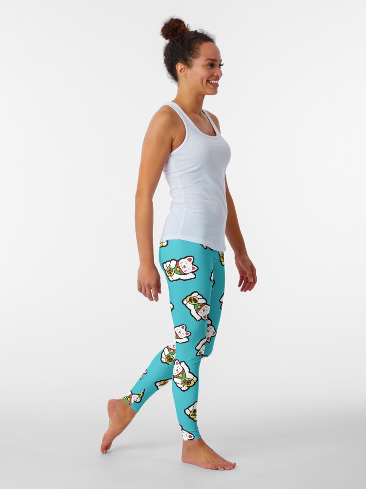 Alternate view of Lucky Cat Pattern Leggings