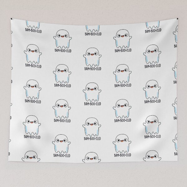 Item preview, Bam-boo-zled Halloween Funny Confused Ghost Puns  designed and sold by punnybone.