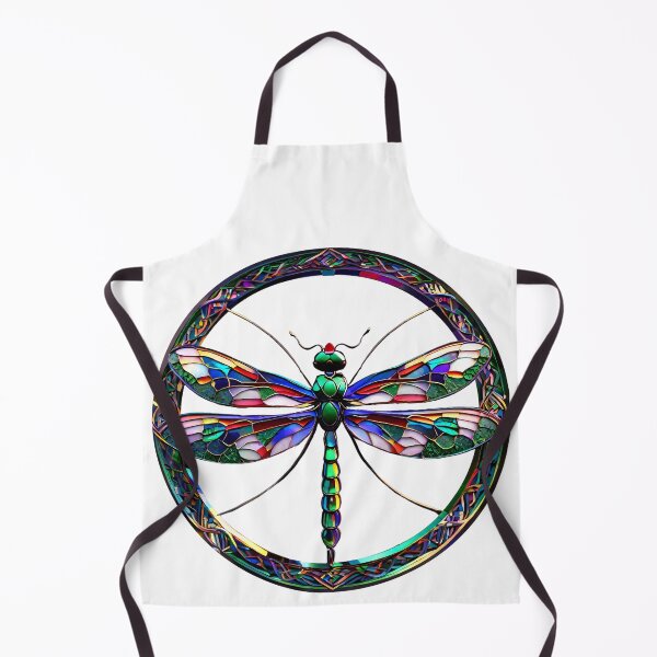 Item preview, Stained Glass Dragonfly In Circle designed and sold by funisessential.