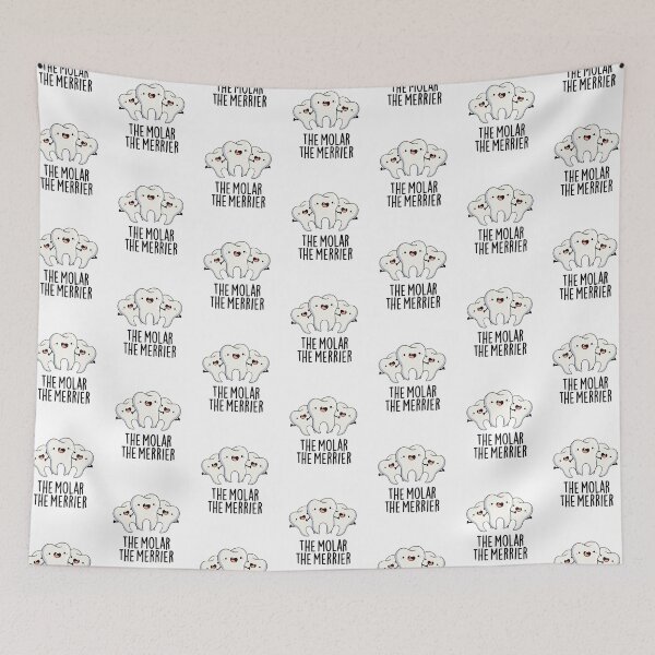 Item preview, The Molar The Merrier Funny Dental Tooth Puns  designed and sold by punnybone.