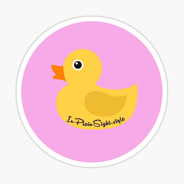 Inplainsight.style Round Ducky Logo Sticker