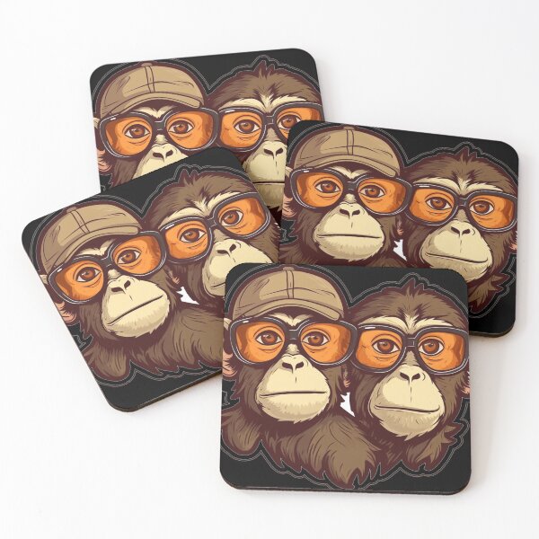 Item preview, Whimsical Monkey Duo: Comic Camera Stickers designed and sold by AnubisArtUSA.