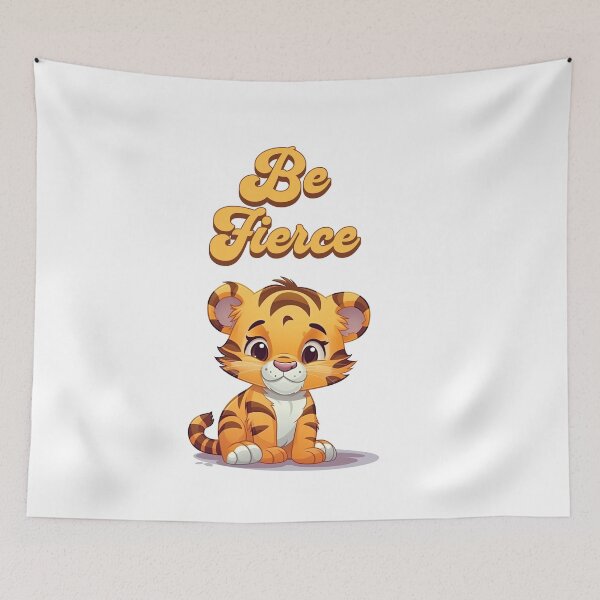 Item preview, Be Fierce Little TIger Nursery Print designed and sold by Dahlface Designs.