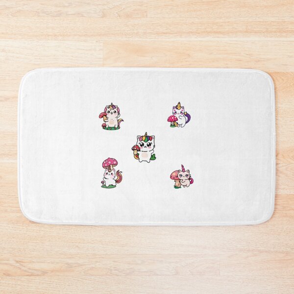 Item preview, cute little unicat playing with mushroom designed and sold by ZekoStick.
