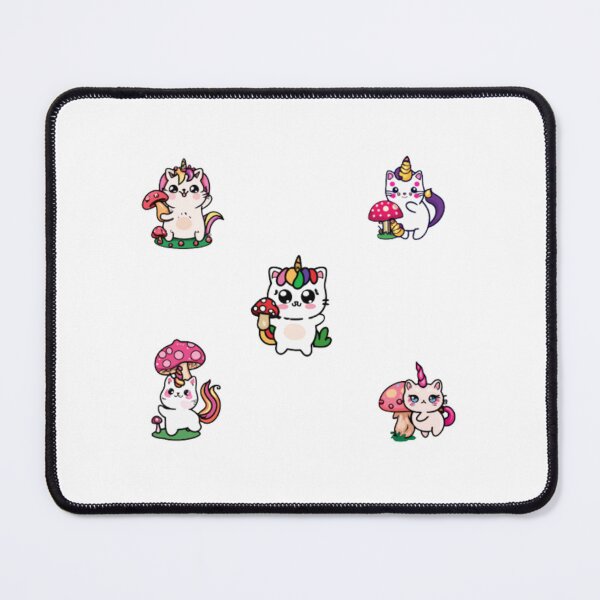 Item preview, cute little unicat playing with mushroom designed and sold by ZekoStick.