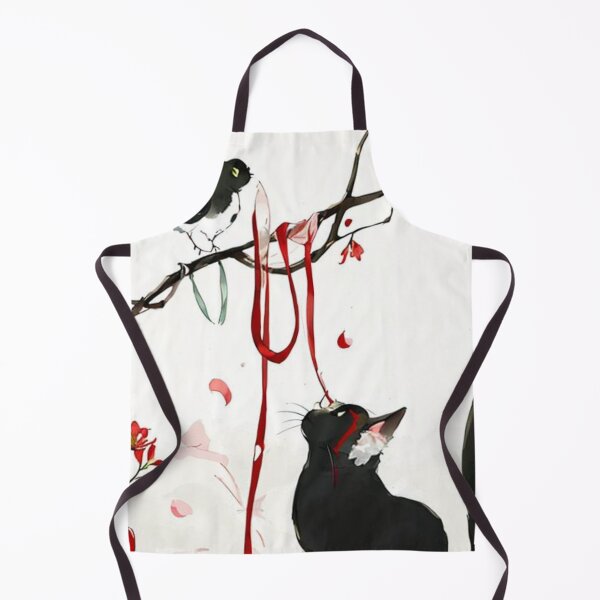 Item preview, Cat and Bird red fate designed and sold by Printsalotl.