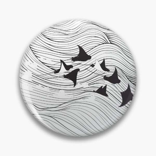 Item preview, Manta Ray waves Line Art designed and sold by SurfolioPrints.