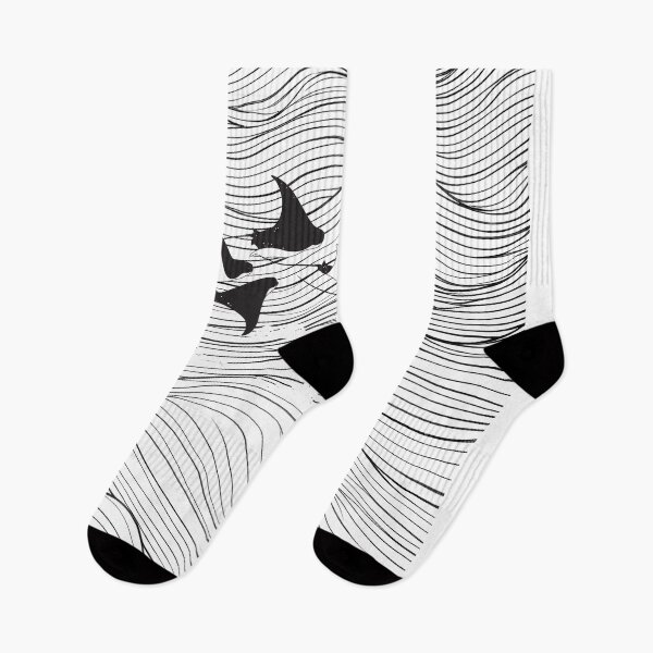 Item preview, Manta Ray waves Line Art designed and sold by SurfolioPrints.