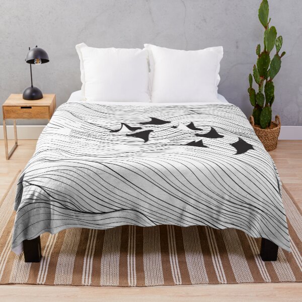 Item preview, Manta Ray waves Line Art designed and sold by SurfolioPrints.