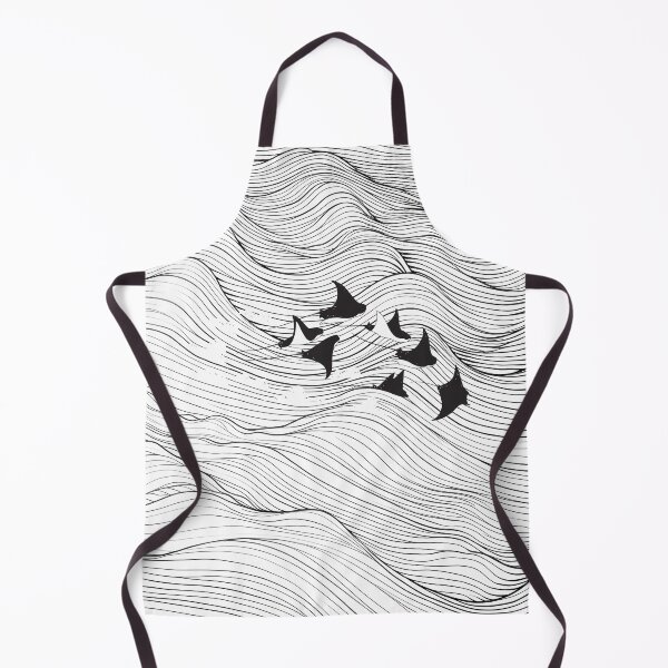 Item preview, Manta Ray waves Line Art designed and sold by SurfolioPrints.
