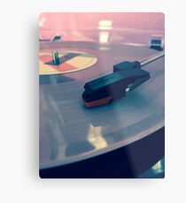 Pink vinyl Metal Print